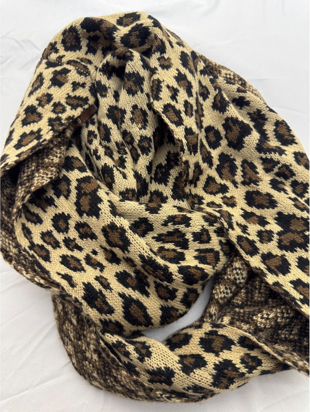 C.C x Girlie Girl Originals Leopard Print Knit Infinity Scarf